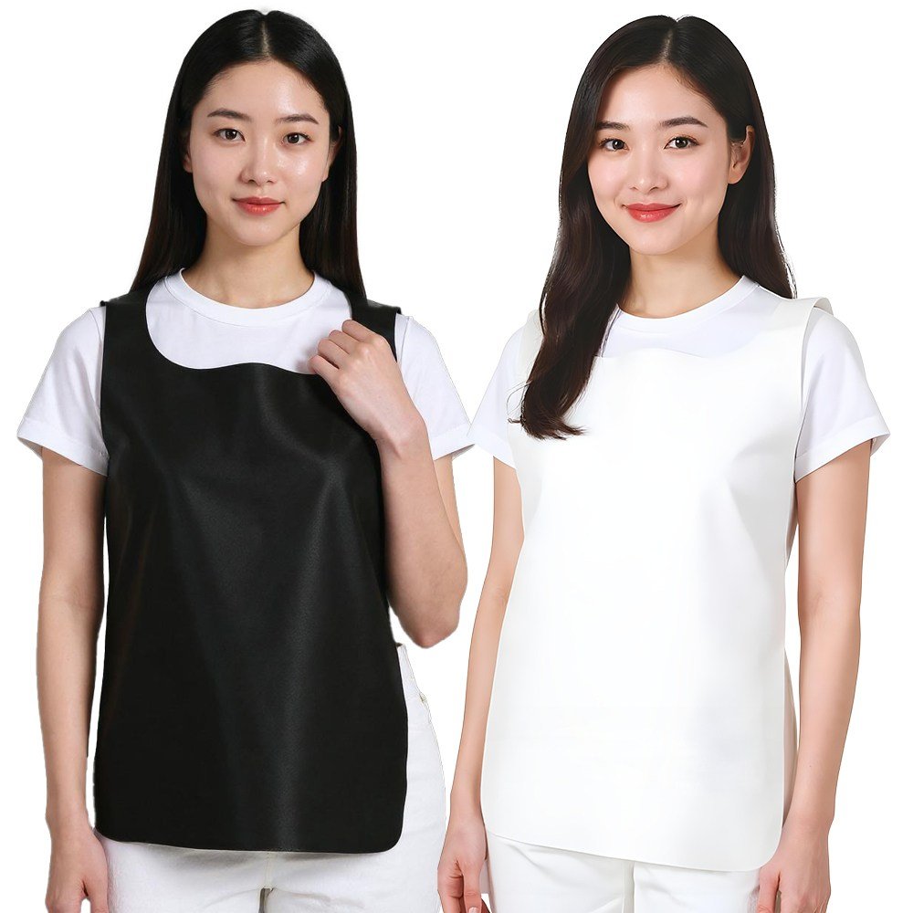 손님사랑 한장씩 잘 분리되는 일회용 부직포 위생 앞치마 (2color), 1000개, 검정색 상세 이미지 1