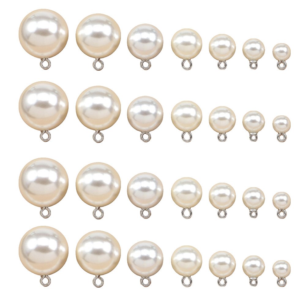 진주단추 10mm 진주장식 진주알 진주 볼록이, 1팩, 진주단추10mm(아이10개) 상세 이미지 2