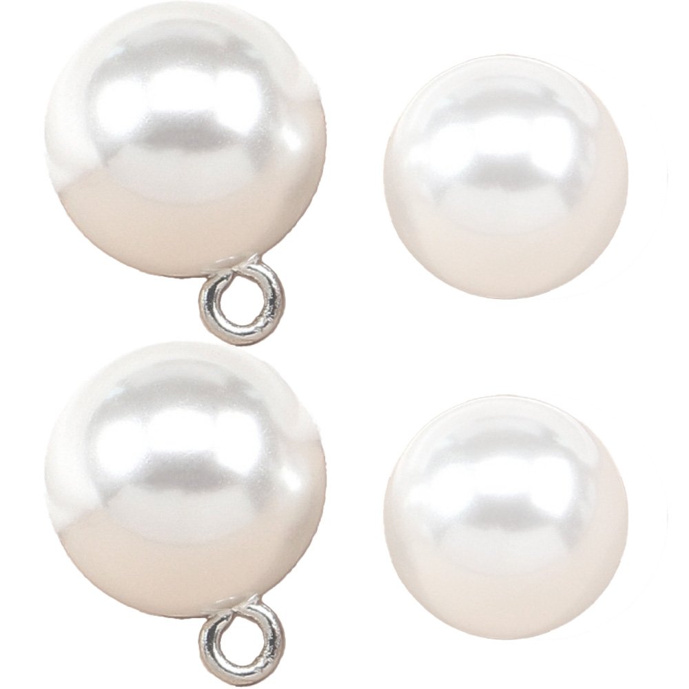 진주단추 10mm 진주장식 진주알 진주 볼록이, 1팩, 진주단추10mm(아이10개) 상세 이미지 1
