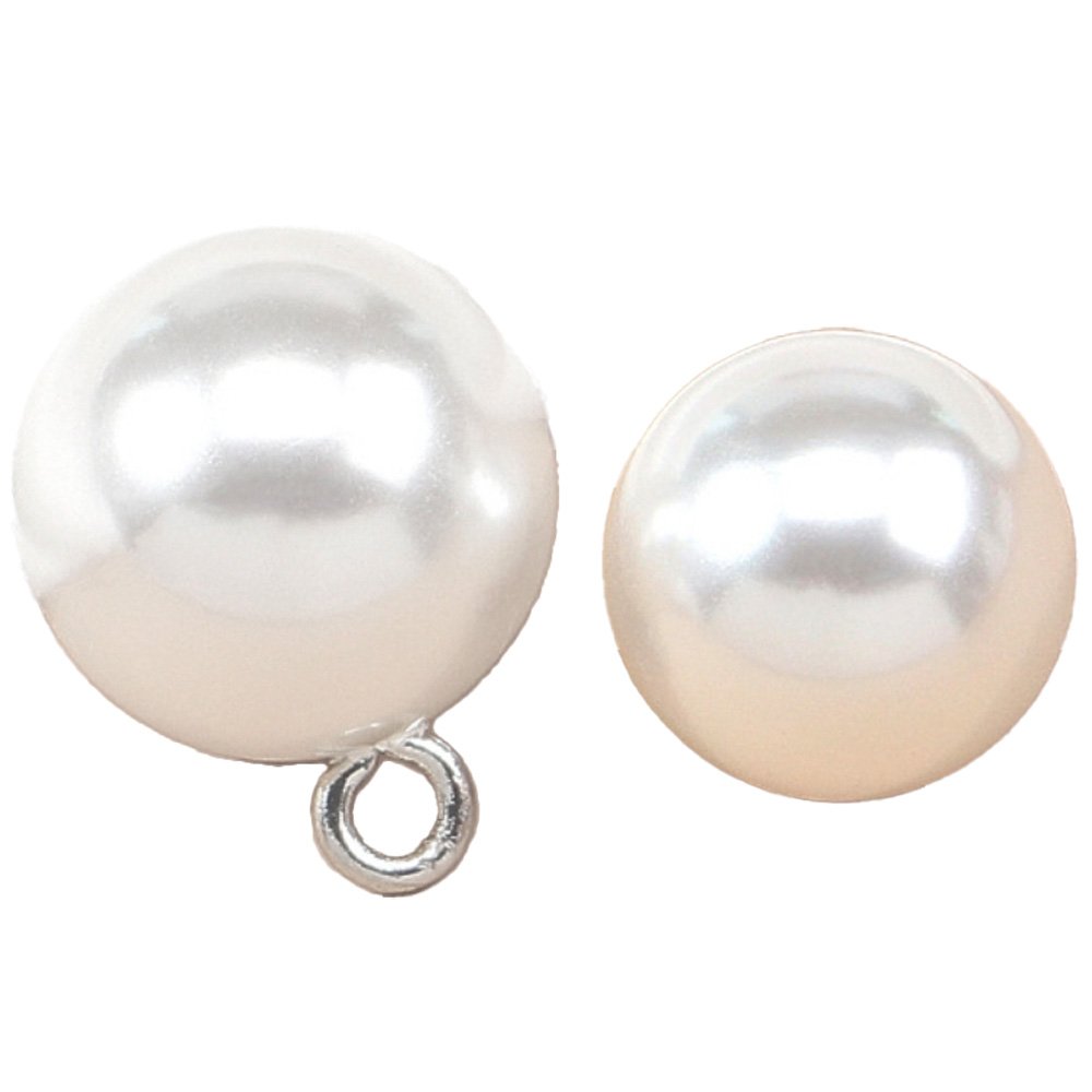 진주단추 10mm 진주장식 진주알 진주 볼록이, 1팩, 진주단추10mm(아이10개) 상세 이미지 2