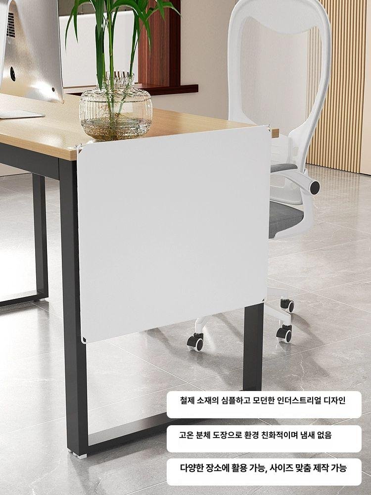 책상 하단 가림막 하부 사무실 학교 파티션 가리개 데스크 가림판, 밀키화이트 60x60cm 상세 이미지 1
