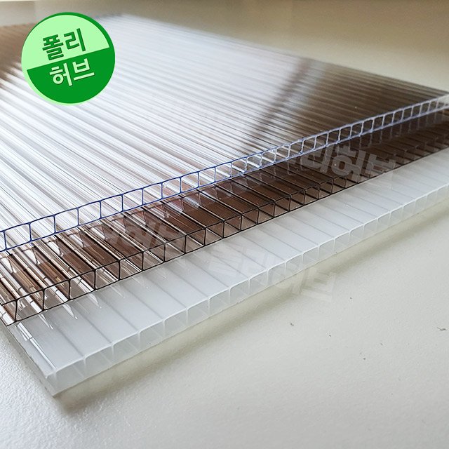 폴리허브 고정어닝 캐노피 렉산 폴리카보네이트 테라스가림막 차양막 현관 창문 빗물막이 비가림, 돌출800x길이1200mm, 일반 복층판/브라운 상세 이미지 2