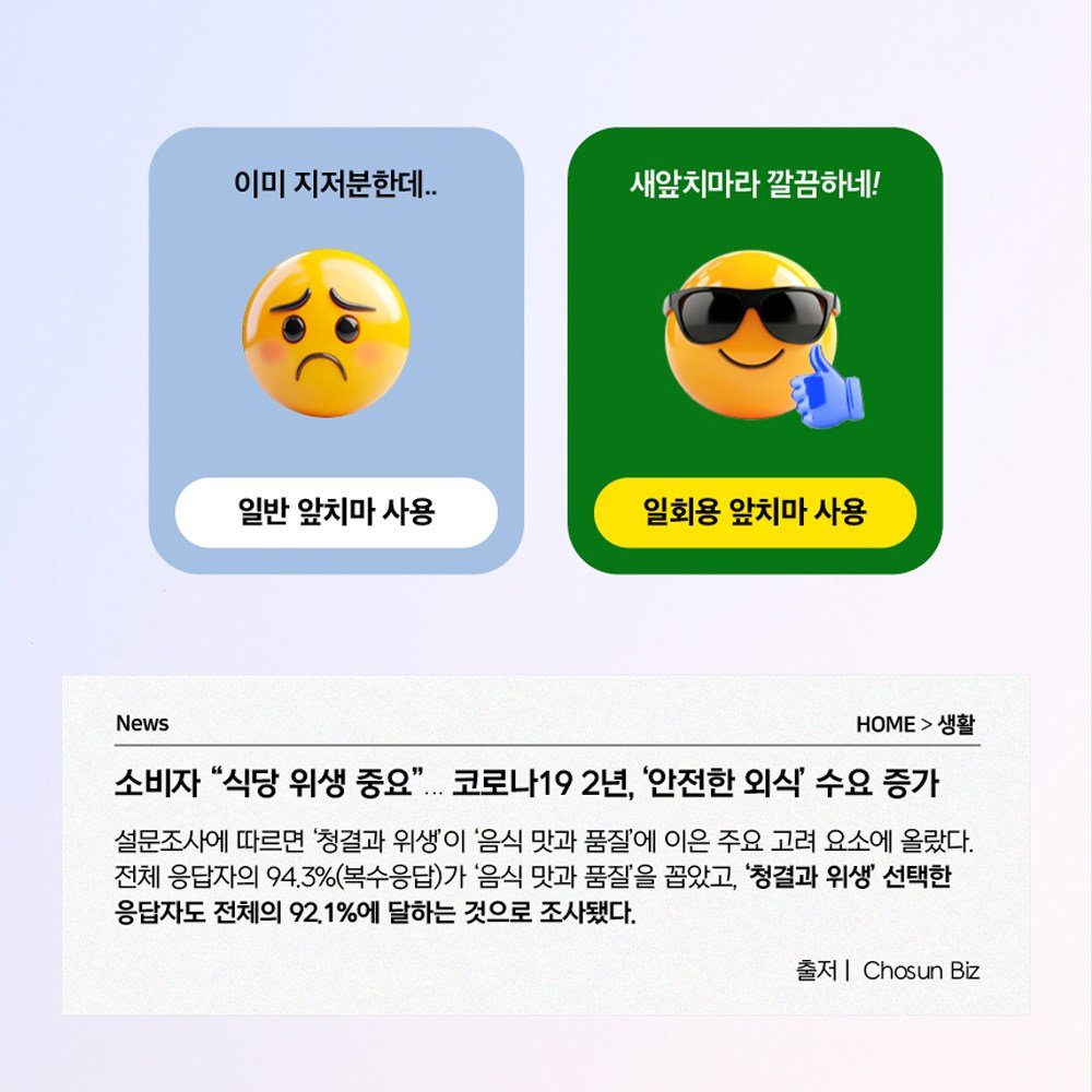 손님사랑 한장씩 잘 분리되는 일회용 부직포 위생 앞치마 (2color), 1000개, 검정색 상세 이미지 2