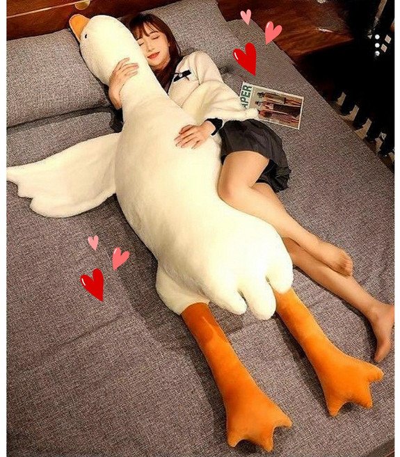 BZK 대형 바디필로우 애착 오리 인형, 50CM