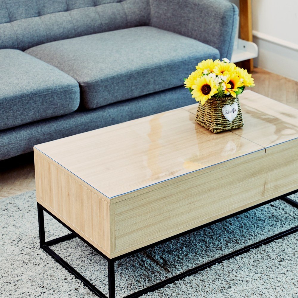 [무독성] 두께 2mm 냄새없는 친환경 프리미엄 식탁투명매트, 투명 80cm X 140cm, 1개 상세 이미지 1