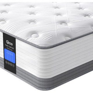Qicco 침대 매트리스 무음 포켓스프링 바닥 매트리스, 20cm, 중간할인