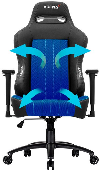 NEW ARENA-X ZERO AIR BLACK Chair 게임용/게이밍 컴퓨터 의자, 블랙