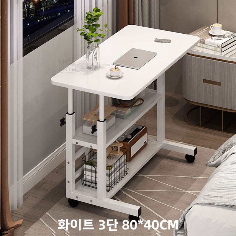 레몬트리 이동식 스탠딩 높이조절 멀티 테이블 1200, 화이트 상세 이미지 2