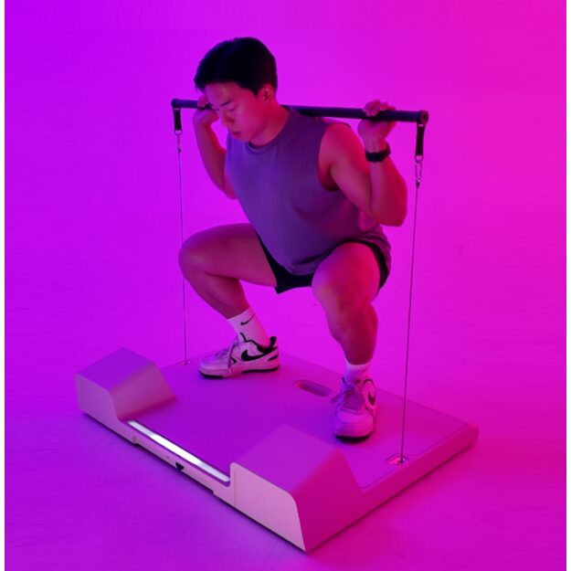 룸핏 스마트 웨이트 머신, 전용악세사리(벤치+그립5종세트), 블랙(다크블랙 계열) 상세 이미지 1
