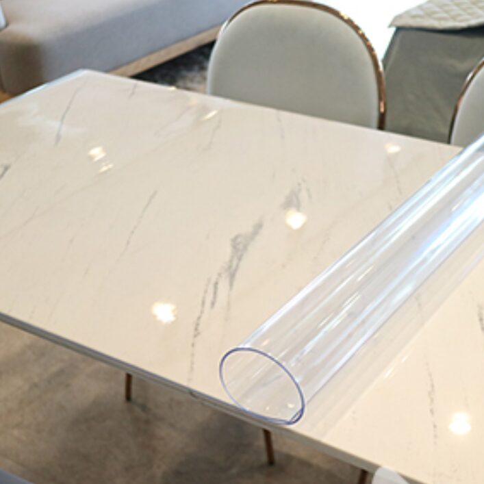 예피아 PVC 모서리 라운딩 매트, 투명, 90cm x 40cm x 1mm, 1개 상세 이미지 1